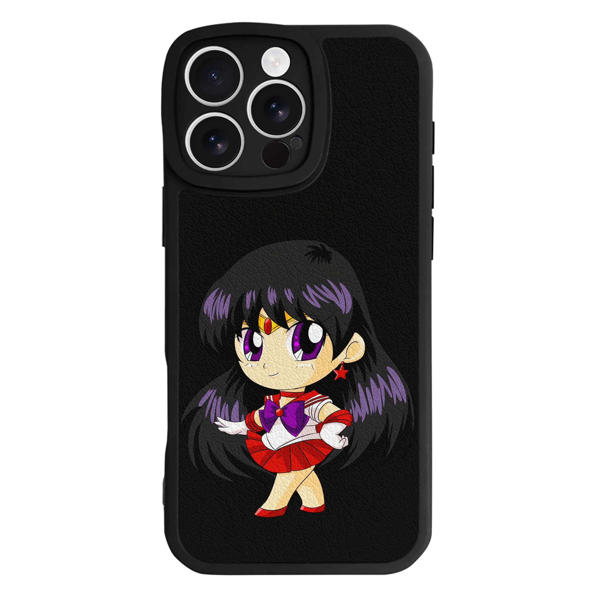 （画像用） 美少女戦士セーラームーン 火野レイ ひの レイ Sailor Moon Hino Rei （セーラーマーズ,Sailor Mars） 【iPhone 16シリーズ対応】シリコンスマホケース（レザー調） 材質：シリコン